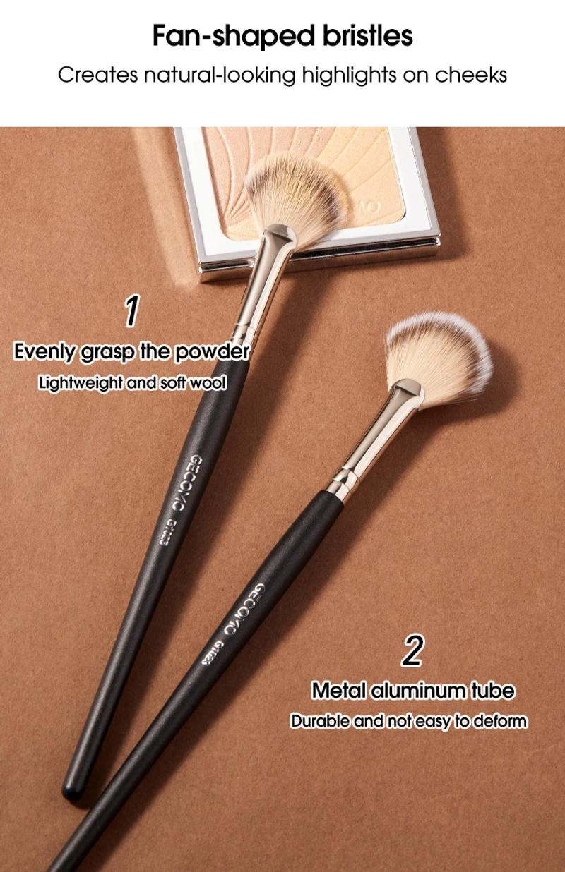 Description Picture 3 of itemPowder blusher high gloss brush, soft hair, no powder, easy to apply makeup, novice powder blusher makeup brush, beauty tool