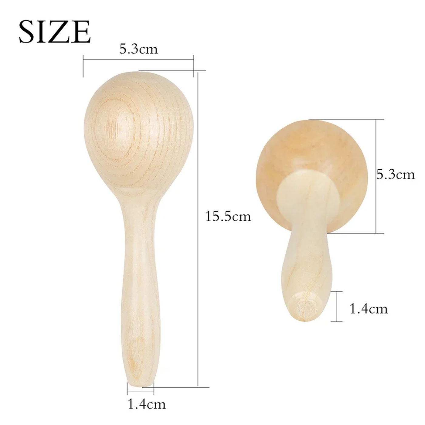 Description Picture 2 of itemM MBAT Sand Hammer Orff Musical Instruments Spruce Wood Maraca Rattle Shaker Toy Kids Educate Gifts Christmas Present Baby Toys