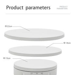 360° Turntable Regulation USB Charge Display Stand For Video Shooting Prop Jewelry Shoes 3 Speeds Electric Rotating Visualizer