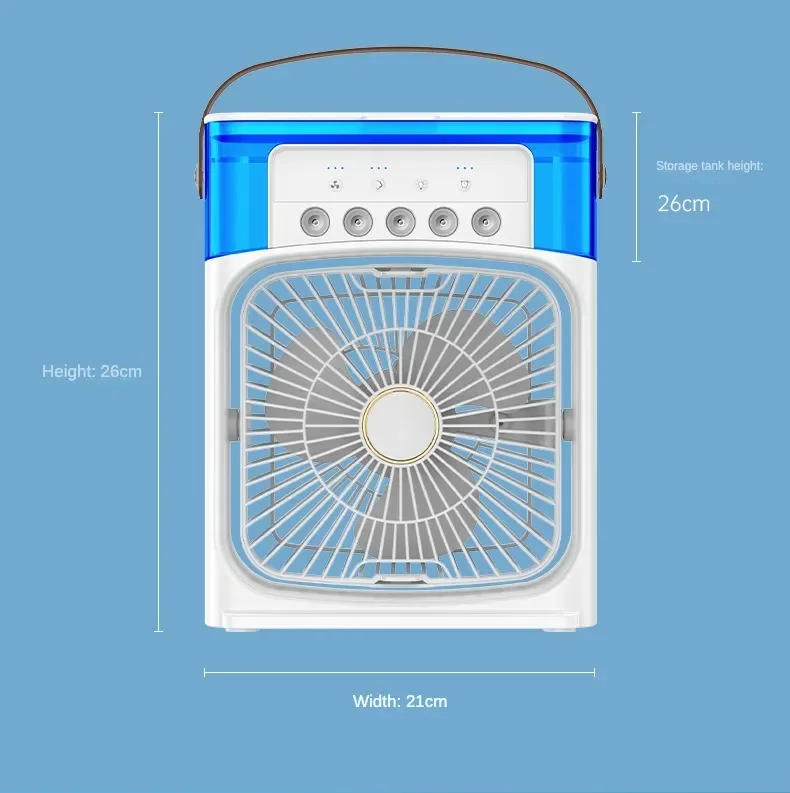 Description Picture 5 of itemPortable Humidifier  Fan AIr Conditioner Household Small Air Cooler Hydrocooling Portable Air Adjustment For Office 3 Speed Fan