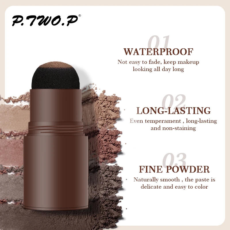 Description Picture 6 of itemPTWOP One Step Eyebrow Stamp Shaping Kit Set Waterproof Women Makeup Brows Stencil And Kit Tattoo Eyebrow Brush Shipping Free