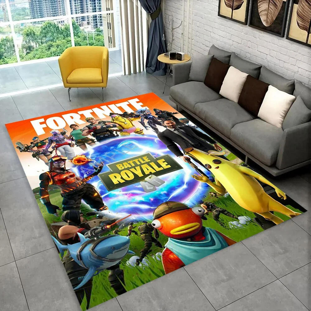 Description Picture 3 of itemCartoon Game 3D F-Fortnite HD Game Rug Carpet for Living Room Bedroom Home Decor,Floor Mat Non-slip for Sofa Doormat Gift Kids