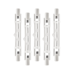 5 Pack R7S 118mm 300W 230V,R7S Halogen Linear Light Bulb, Dimmable Halogen Lamp for Construction Work Landscape Lighting