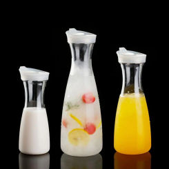 Fall Resistance Large Capacity With Lid Transparent Bar Supplies Tea Jug Juice Pitcher Lemonade Jar Water Bottle Water  Carafe