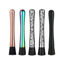 Stainless Steel Cocktail Muddler and Mixing Spoon Home Bar Tool Set - Create Delicious Mojitos and Other Fruit Based Drinks