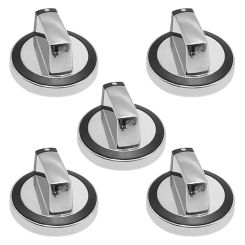 5 Pieces Universal Knobs Oven Stove Knob Assembly Easy to Install Durable Metal Material for W10284885 Model 918D