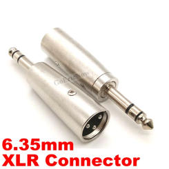 1 pcs  Microphone Transform TRS Male To Male Adapter XLR Male To 1/4" 6.35mm Stereo Mic TRS Adapter