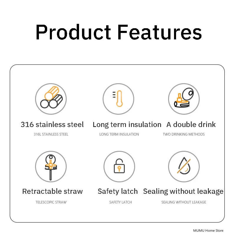 Description Picture 3 of itemLarge Capacity Thermal Water Bottle With Straw Tumbler Stainless Steel Thermo Bottle Gym Vacuum Flask Cold and Hot Insulated Cup
