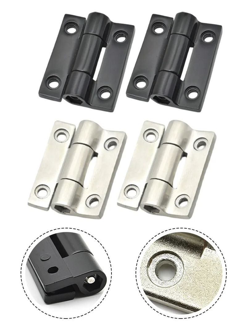 Description Picture 3 of item2PCS 45*35mm Free Stop Positioning Stop Flat Hinge Adjustable Torque Damping Hinge Shaft Black,Silver For Windows, Cabinets