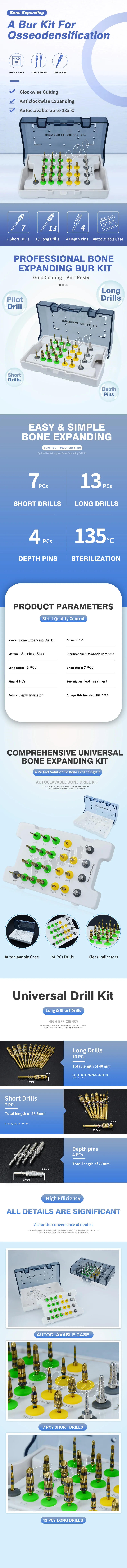 Description Picture 2 of itemBone cutting im plant drill osseodentification Drills Kit for den tal im plantation