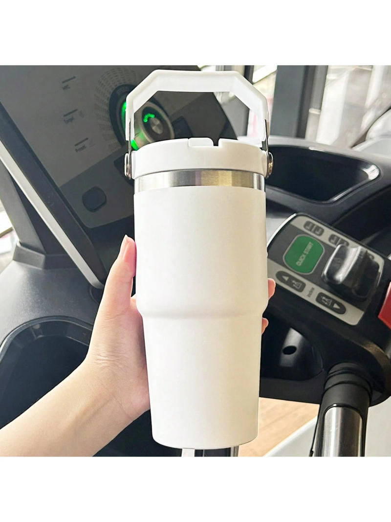 Description Picture 5 of item1pc Stainless Steel Tumbler with Straw, Vacuum Insulated Water Bottle for Home, Office or Car, Reusable Cup with Straw Leak