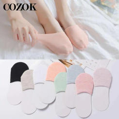 5 Pairs Forefoot Socks Women's Summer Candy Color Female Half Foot Toe Cover Half Socks Heels Invisible Cotton Breathable Socks