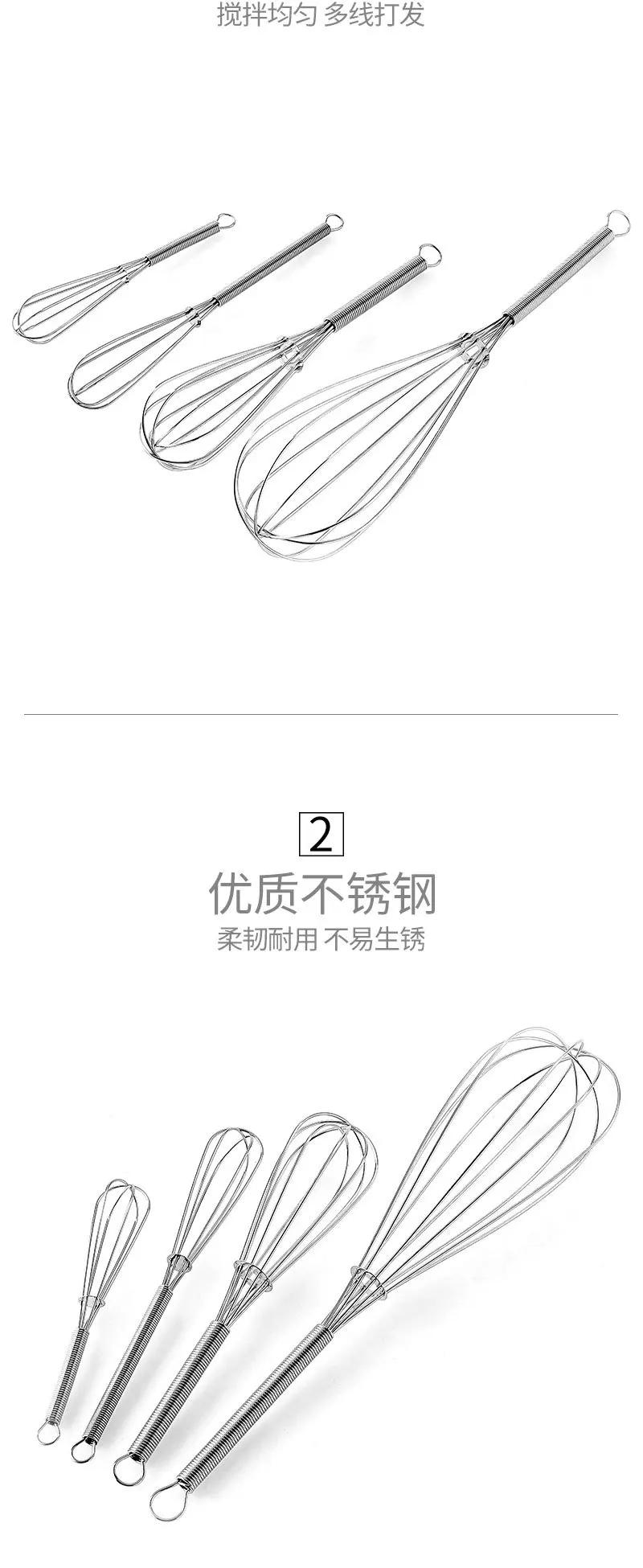 Description Picture 3 of item1Pcs Multifunctional Rotary Manual Egg Beater Mixer Mini Kitchen Egg Whisk Bake Tool Egg Agitator Stainless Steel Eco-Friendly