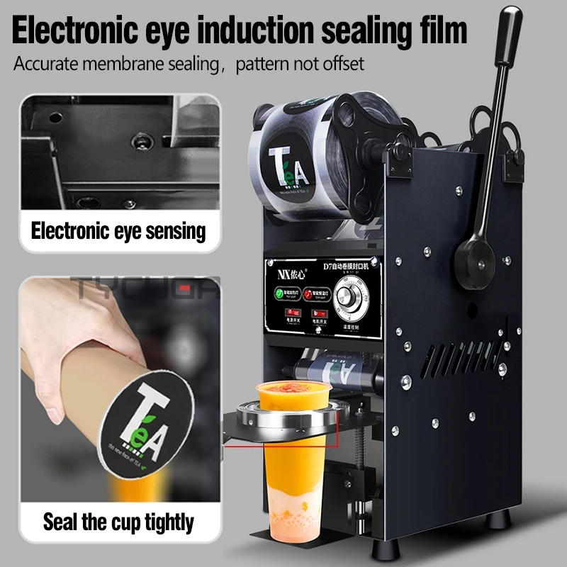 Description Picture 5 of itemCup Sealing Machine Juice/MilkTea/Coffee/Bubble Tea Shop Sealer Commercial Manual Plastic PP 90/95 MM Diameter Drinks Cup Sealer