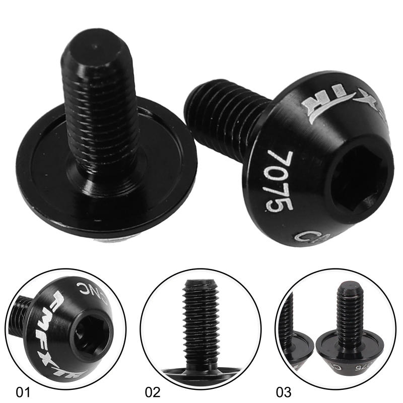 Description Picture 2 of item2pcs Bicycle Bottle Cage Screw Aluminum Alloy M5x12 Fixing Screws Replacement Bike Accessories CyclingParts