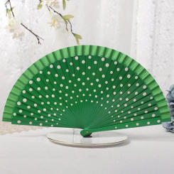 Dancing Fan Long-lasting Decorative Fan Multicolor Decoration Practical Dot Print Dancing Fan