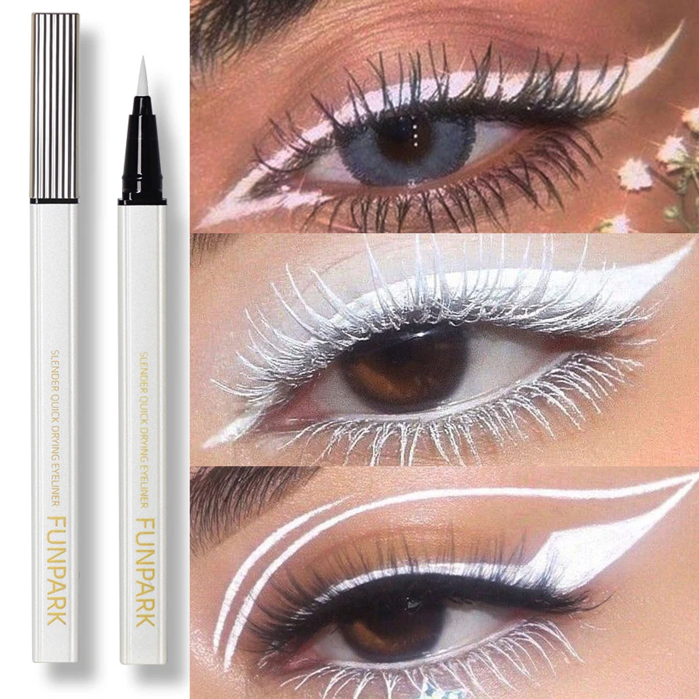 Description Picture 4 of item1PC Matte Liquid Eyeliner Waterproof Long Lasting Eye Pencil White Eye Liner Lying Silkworm Pen Makeup For Eyes Wonmen Cosmetic