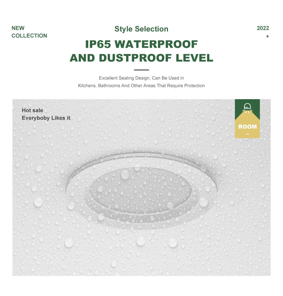 Description Picture 5 of itemIP65 Waterproof Downlight Spotlights Anti-glare LED Ceiling Recessed Spot Light Anti-glare Kitchen Bathroom Shower Room Lighting