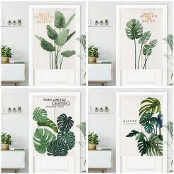 Nordic Nature Green Plants Door Curtain Living Room Bedroom Kitchen Curtain Home Entrance Doorway Partition Modern Decoration