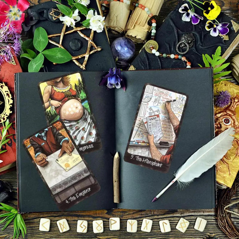 Description Picture 2 of itemTable Card 78pcs Party Mystical Realm Tarot Card Fun Table Game Tarot Deck Card Game Board Out Of Hand Tarot Deck Divination