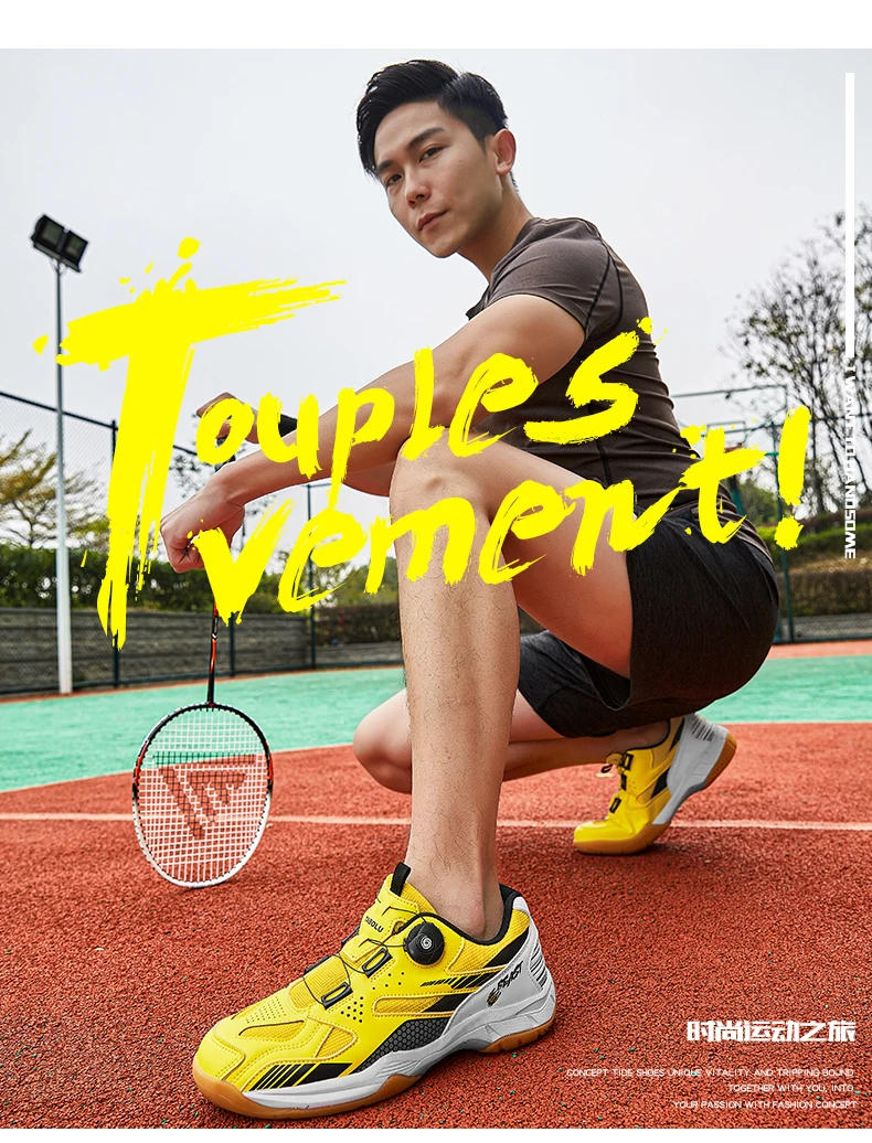 Description Picture 6 of item2023 Brand Badminton Shoes for Men Women Sports Professional Volleyball Sneakers Men Breathable Lightweight Table Tennis Shoes