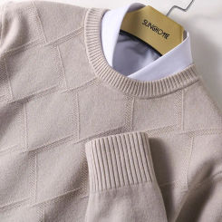 100% Soft Cashmere Sweater Men's Clothing Soft Warm Jersey Jumper Robe Hombre Pull Homme Hiver Pullover O-Neck Knitted Wool