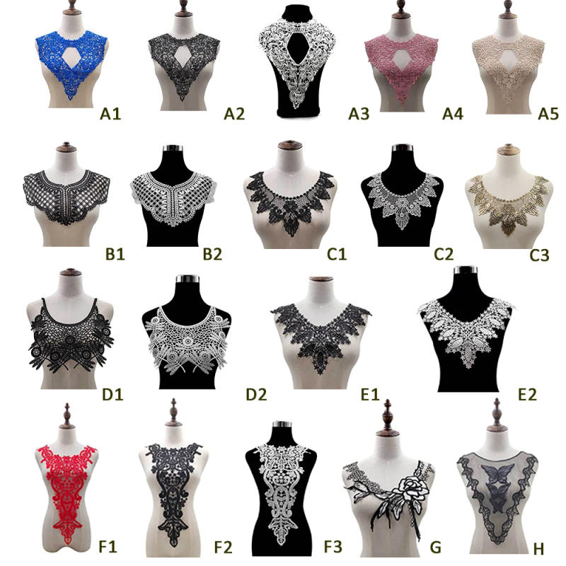 Description Picture 2 of item3D 8 Style DIY Collar Scrapbooking Garment Accessories Apparel Sewing Fabric Lace Embroidery