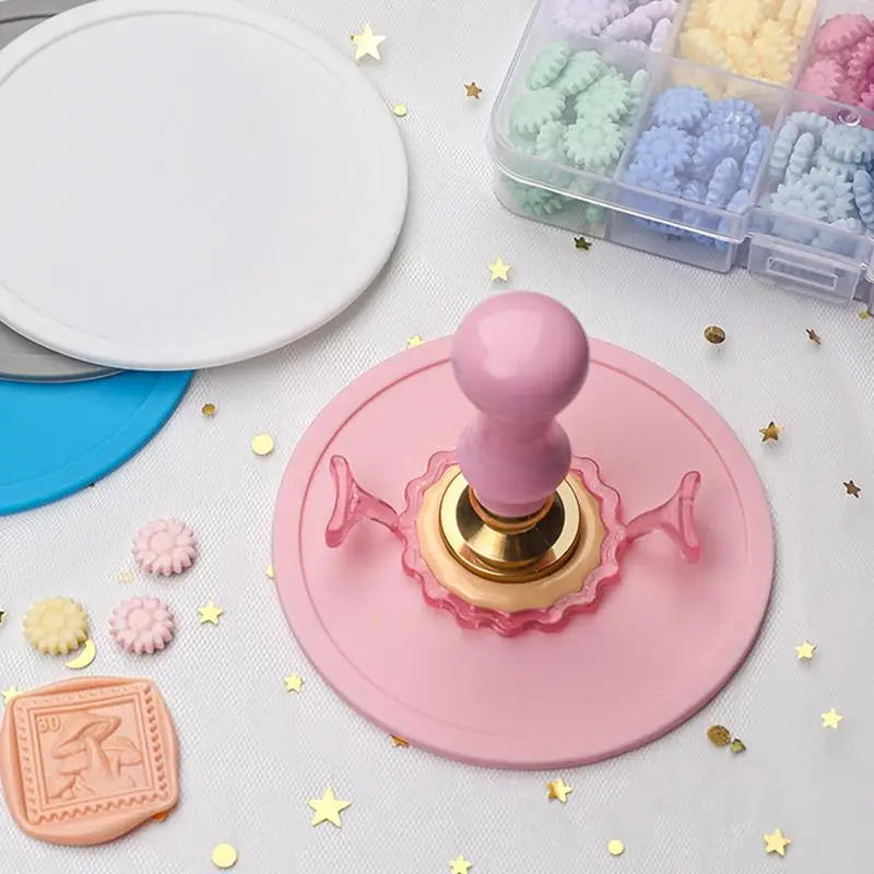 Description Picture 2 of itemSilicon Sealing Wax Board Pad Wax Seal Stamps Mold Paint Backing For DIY Sealling Wax Stamp Pads Heat Insulation A Coaster