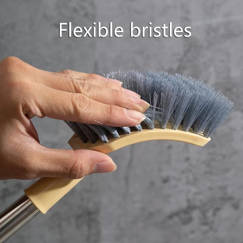 Description Picture 4 of itemNew Bathroom Toilet Bowl Brush with Plastic Long Antislip Handle Curved Cleaner Wall Hanging Scrubber Deep Cleaning Tool