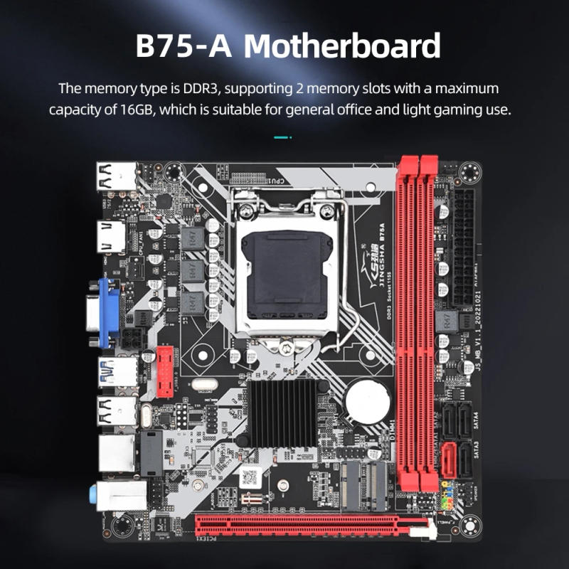 Description Picture 4 of itemB75-A Motherboard 16GB 24Pin LGA 1155 Support USB3.0 SATA3.0+NVME M.2+WIFI Bluetooth ports with PCIe 16x Integrated Graphics