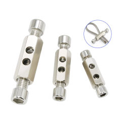 2PCS for 4/5/6mm Heavy Duty ClampsAdjustable Lamp Lifting Code Collet with WrenchWire Rope Cable LockMetal Fasteners