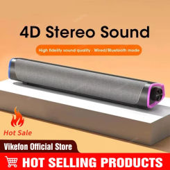 New 4D Computer Speaker Bar Stereo Sound Subwoofer Bluetooth Speaker For Macbook Laptop Notebook Music Player Wired Loudspeaker