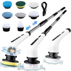 Multifunctional Electric Cleaning Brush 9-in-1 Bathroom Window Kitchen Toilet Automotive Household Rotating Cleaning Machine