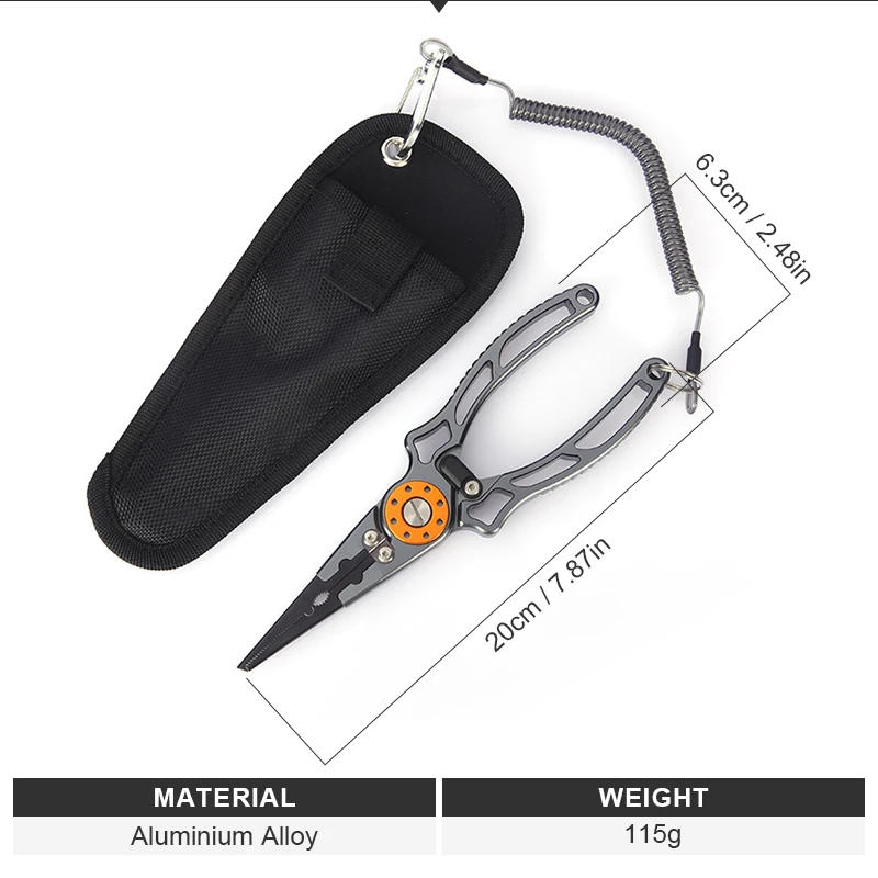 Description Picture 3 of itemShawto Titanium Coated Stainless Steel Fishing Scissors Pliers For Cutting PE Braided Wire Carp Outdoor Fishing Tool Accessories