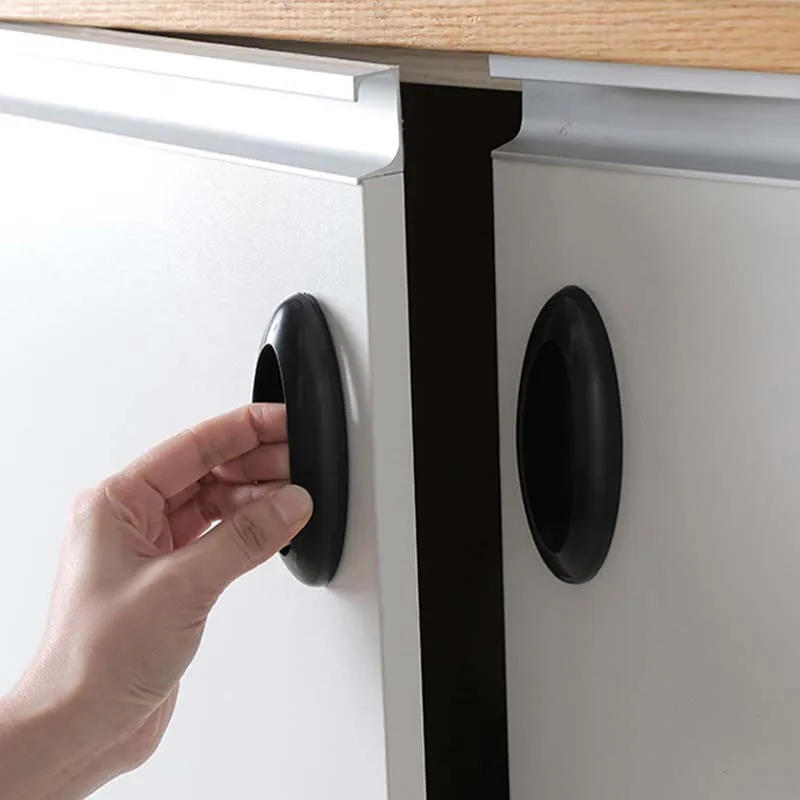 Description Picture 2 of itemNew Waterproof Round Door Handle Stick Self-suction Handle on Glass Suction Cup Type Cabinet Door Self-adhesive Paste Handles