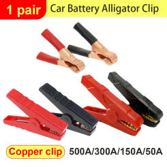 100A 300A 500A Crocodile Car Caravan Battery Test Lead Clip Alligator Clip Battery Crocodile Clamp Test Connector Plug Power