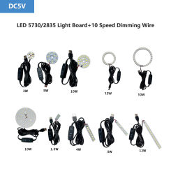 DC5V Dimmable LED Chips SMD5730/2835  Lamp Board light source with  USB Ten-speed Switch Cable DIY Light AdjustableLED Bulb