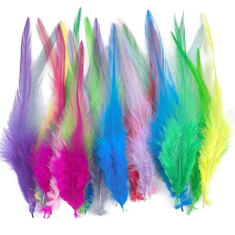 Description Picture 2 of item20Pcs Chicken Pheasant Feathers for Needlework Jewelry Handicraft Small Dream Catcher Fly Tying Materials Accessories Decoration