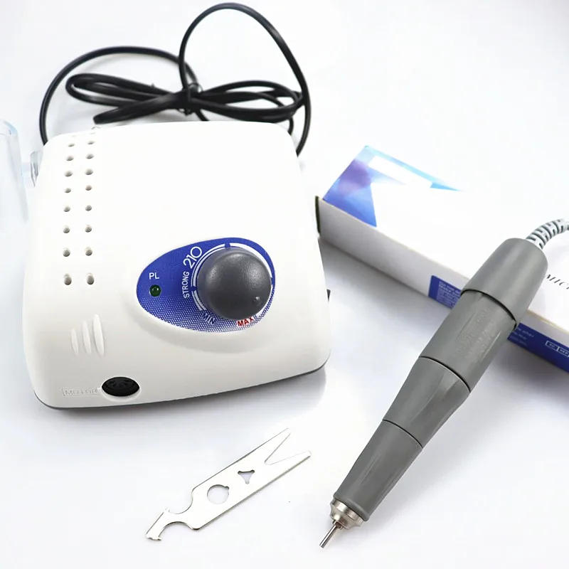 Description Picture 5 of item2021 New Arrival STRONG 210 PRO 105 105L Handpiece 65W 500000rpm Nail Drills Manicure Machine Pedicure Electric File Bits