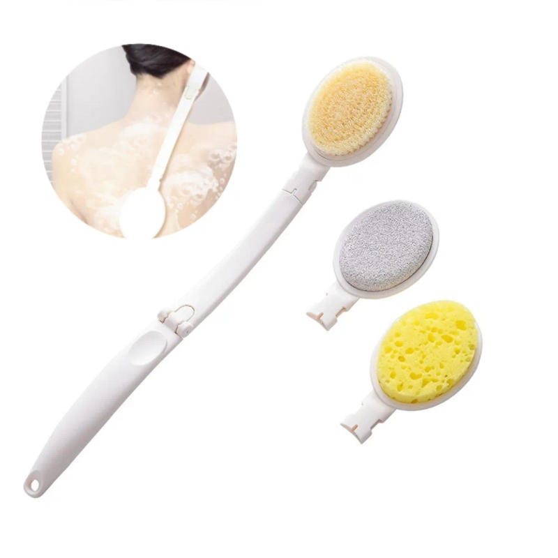 Description Picture 2 of item1pc Long Handle Shower Sponge Brush Body Scrubber 3-in-1 Body Wash Brush Bath Sponge Lotion Applicator Skin Care Bath Supplies