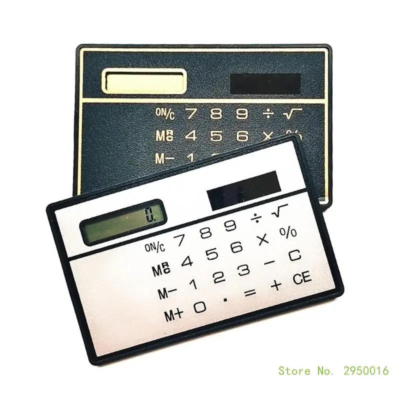 Description Picture 4 of item8 Digit Ultra Thin Solar Power Calculator with Touch Screen Credit Card Design Portable Mini Calculator for Business School