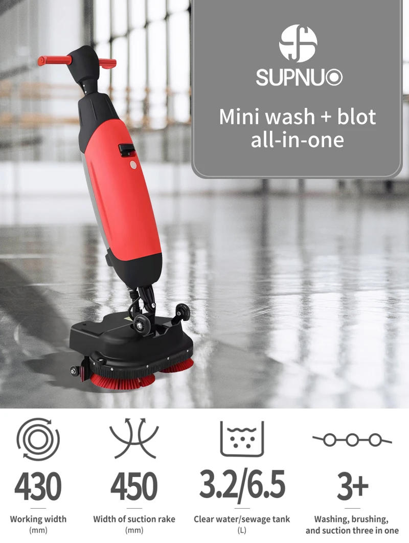 Description Picture 2 of itemHigh Cleaning Machine Floor Scrubber Industrial Sweeper Hand Walk Behind Floor Scrubber Machine