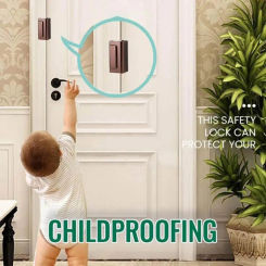 Home Security Door Reinforcement Lock Metal Door Locks for Kids Safety Top Front Door Child Proof High Security Door