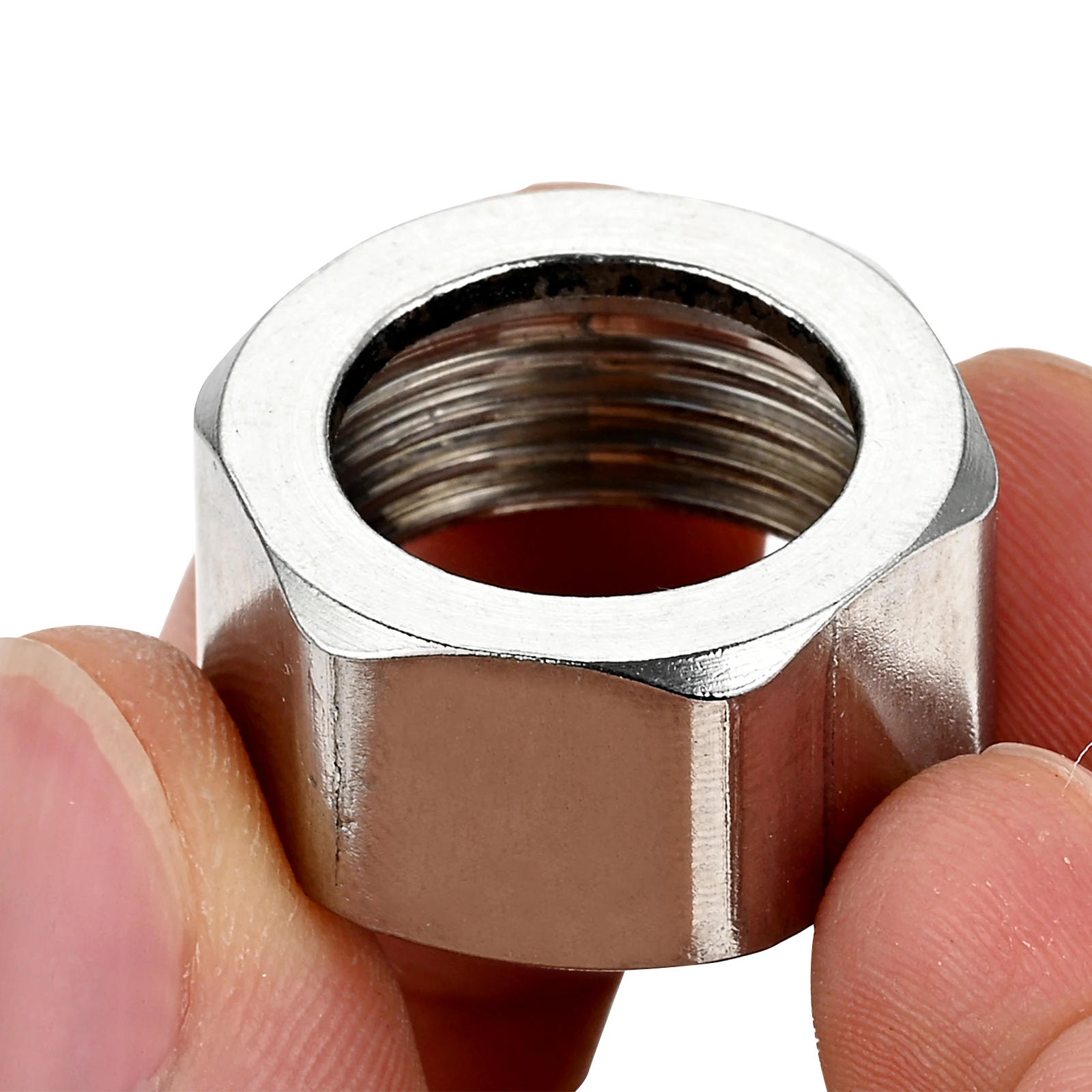 Description Picture 4 of item2Pcs Shower Nozzle Hose Inlet Outlet Connector Nut Water Pipe Universal Copper Joints for Bathroom Water Pipe Repair Accessories