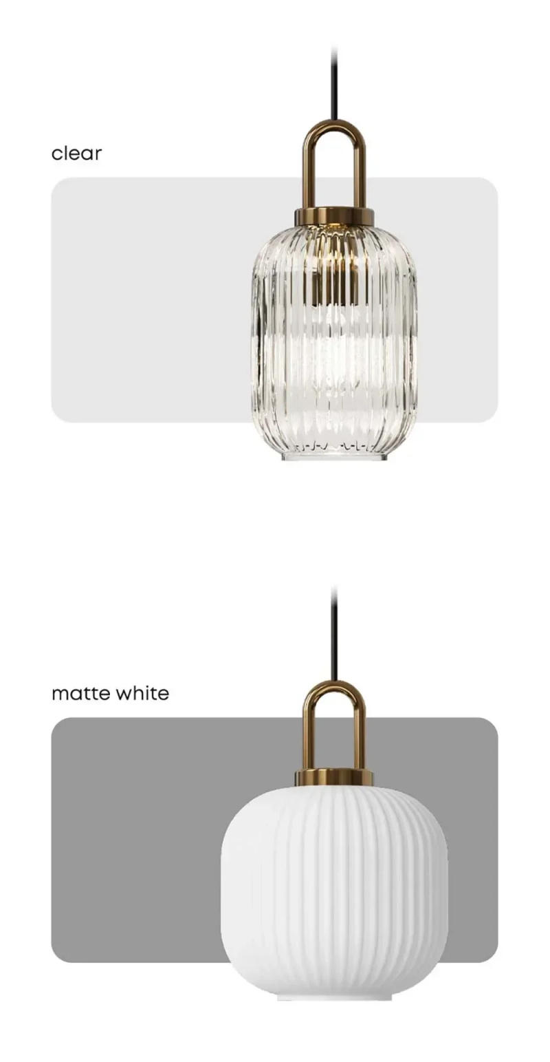 Description Picture 6 of itemNordic Minimalist Glass LED Pendant Lamp Japanese Pendant Lights for Dining Room Kitchen Bedside Home Decoration Hanging Lights