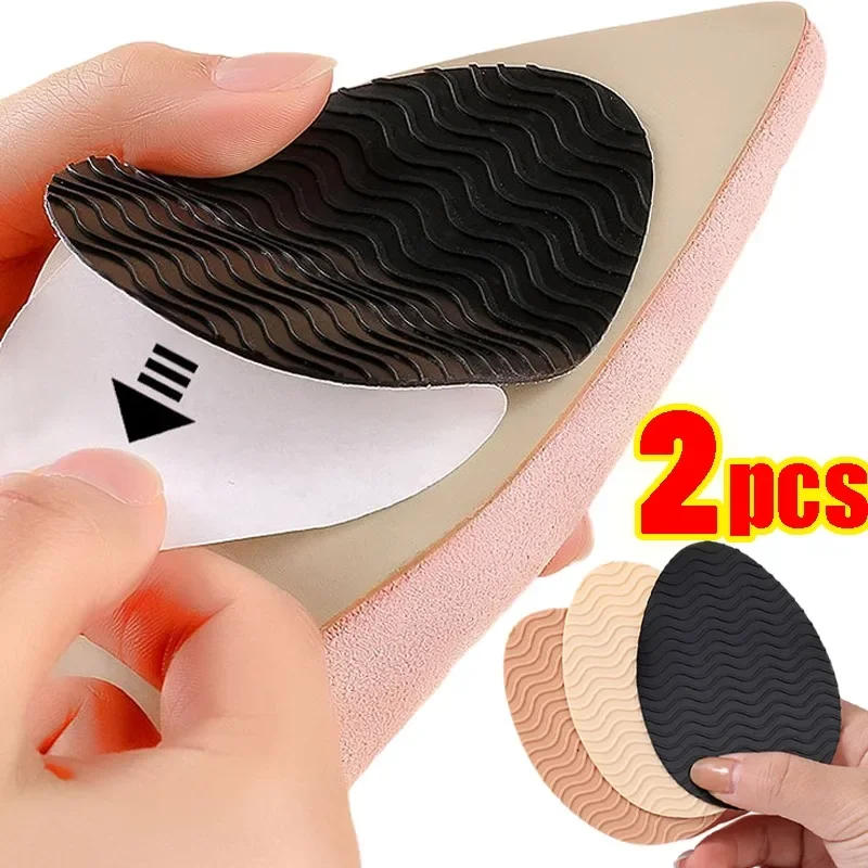 Description Picture 2 of itemHigh Heels Wear-Resistant Sticker Rubber Forefoot Non-Slip Sole Protector Repair Outsoles Self-adhesive Noise-absorbing Shoe Pad