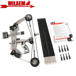 10.4inch Archery Mini Compound Bow Kit Bow and Arrows Shooting Target Gift Game Bow Practice Accessories