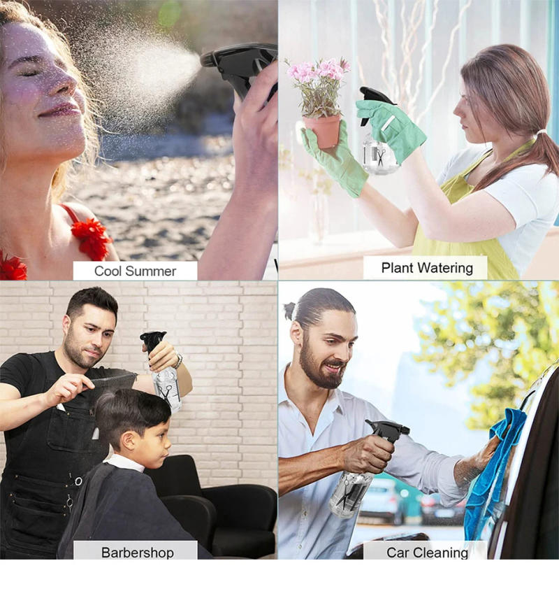 Description Picture 4 of item250ML Empty Hairdressing Spray Bottle Hair Salon DIY Barber Plastic Water Spray Bottles Transparent Make-up Container Bottles