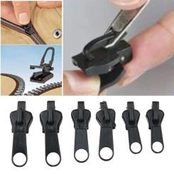 6PCS Zipper Puller Universal Instant Fix Zipper Repair Kit Replacement Zip Slider Easy Repair Zipper For 3 Different Size