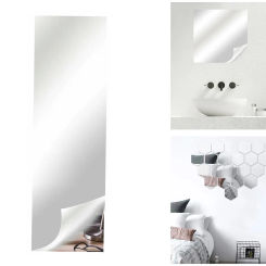 Wall Sticker Home Decoration DIY Mirror Wall Sticker Soft Mirror Wall Sticker Bathroom Waterproof Selfadhesive Pet Mirror Paster